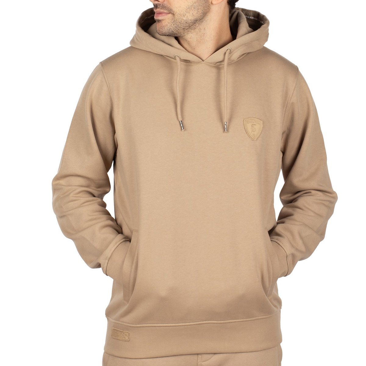 Sweat à capuche team city beige, SHILTON