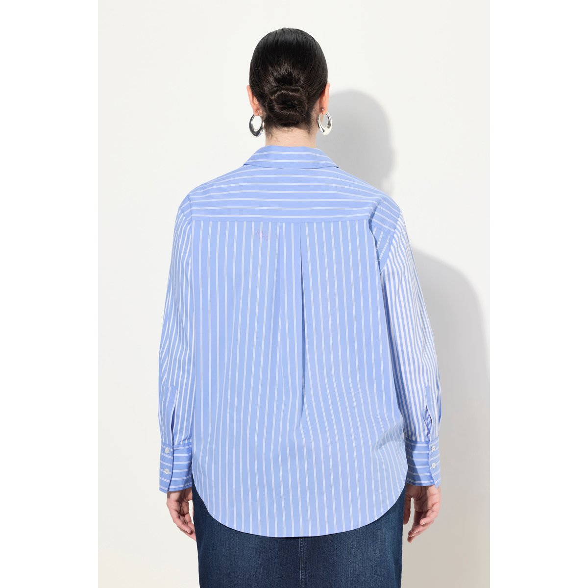Chemisier oversize, jeu de rayures bleu clair, ULLA POPKEN