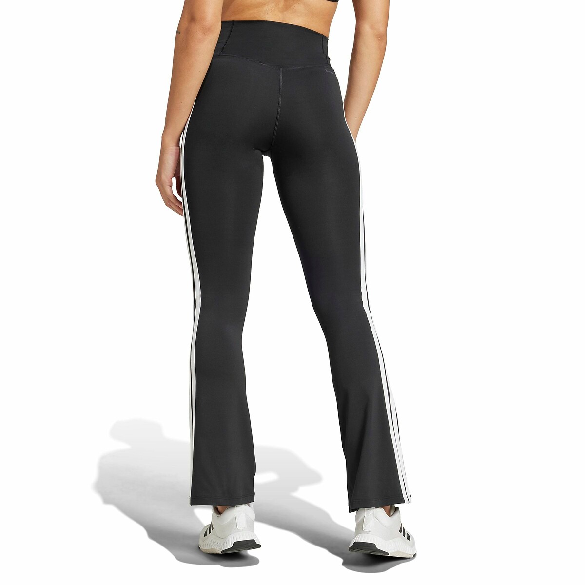 Flared Trousers, Essentials 3-Stripes black, adidas Performance