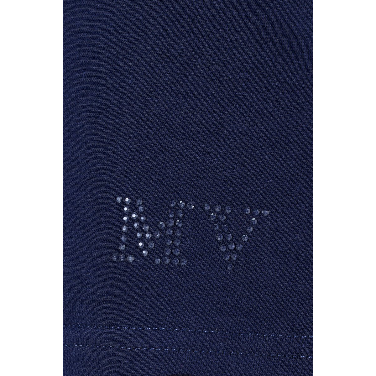 T-shirt avec motif scintillant marine, ULLA POPKEN