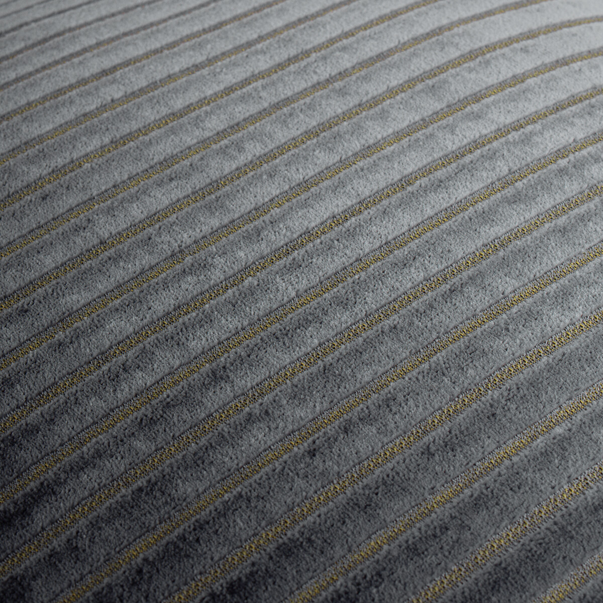 Savoy Stripe Velvet Cushion charcoal, PAOLETTI