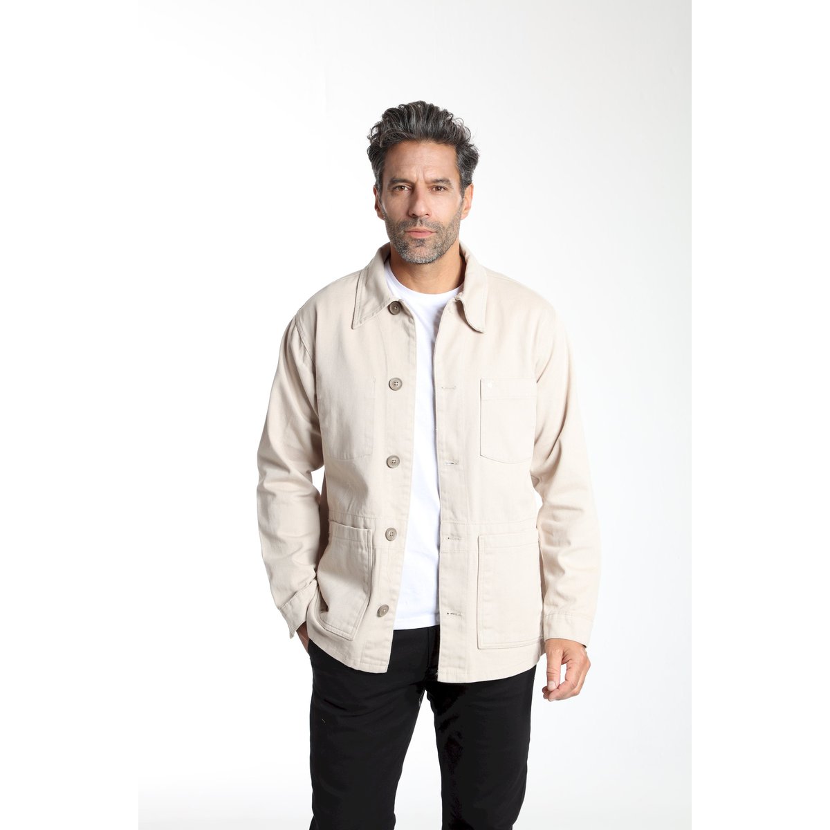 Veste en coton regular JULES beige, GENTLEMAN FARMER