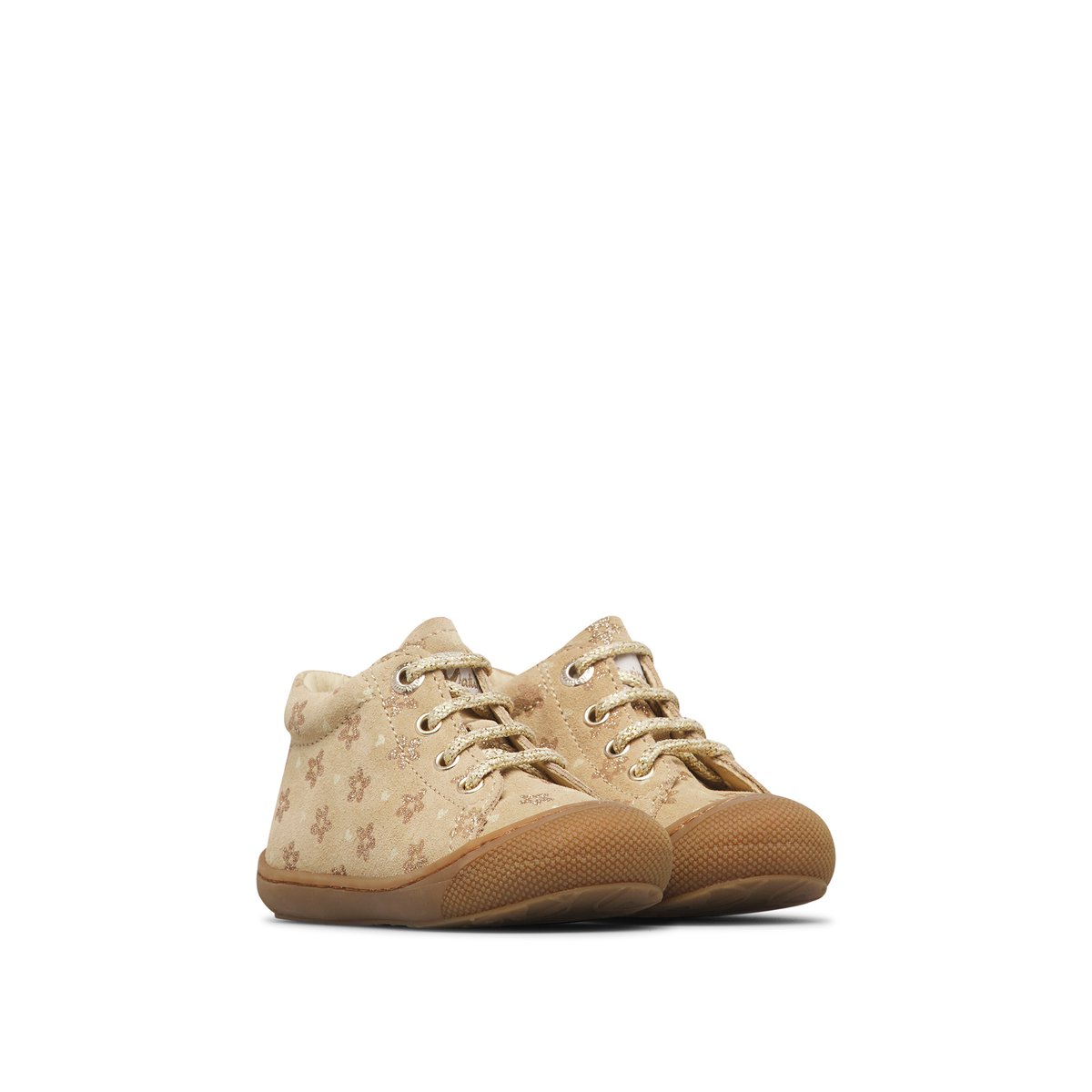 Chaussures premiers pas en suède COCOON beige-platine, NATURINO