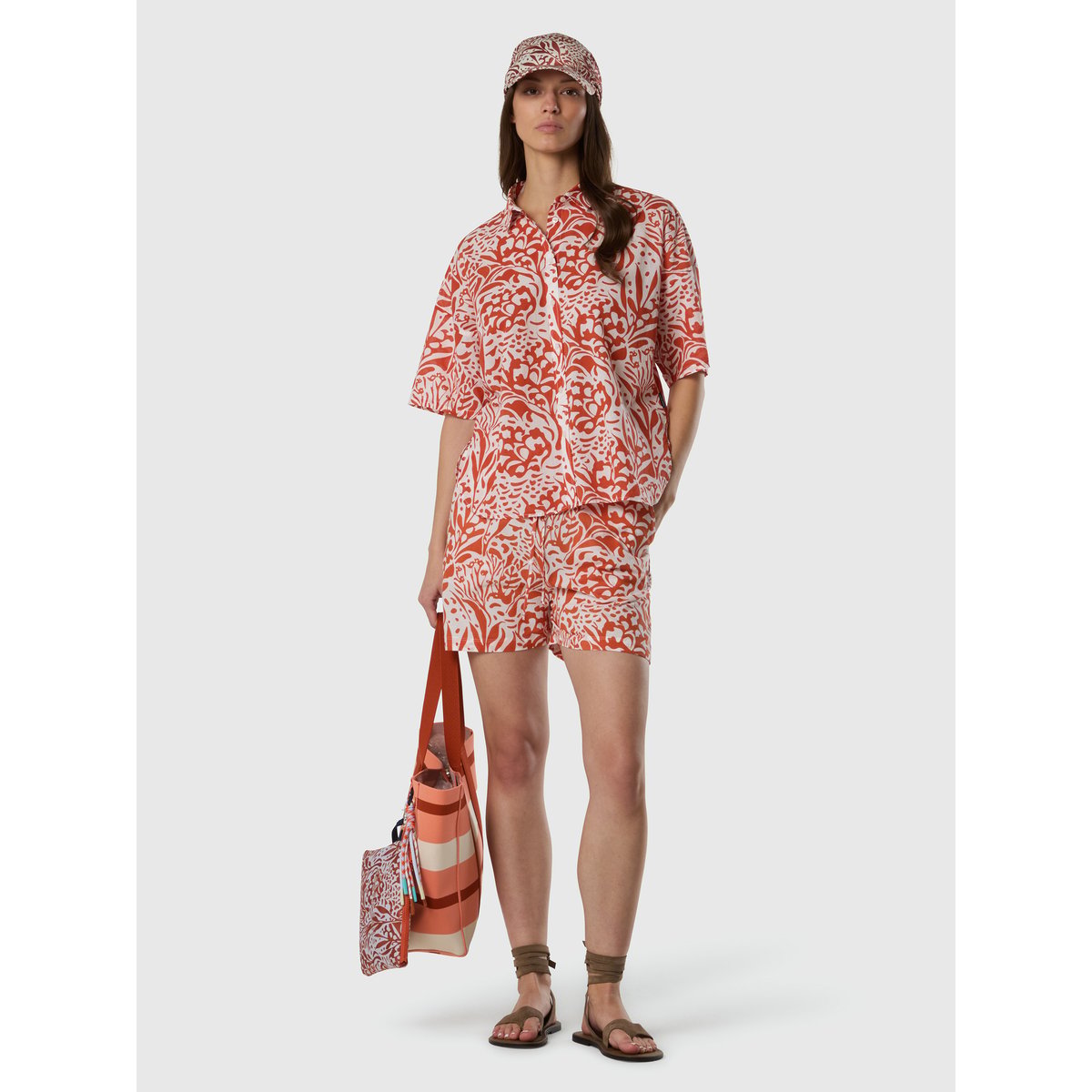 Short en mousseline avec imprimé corail combo 2, NORTH SAILS