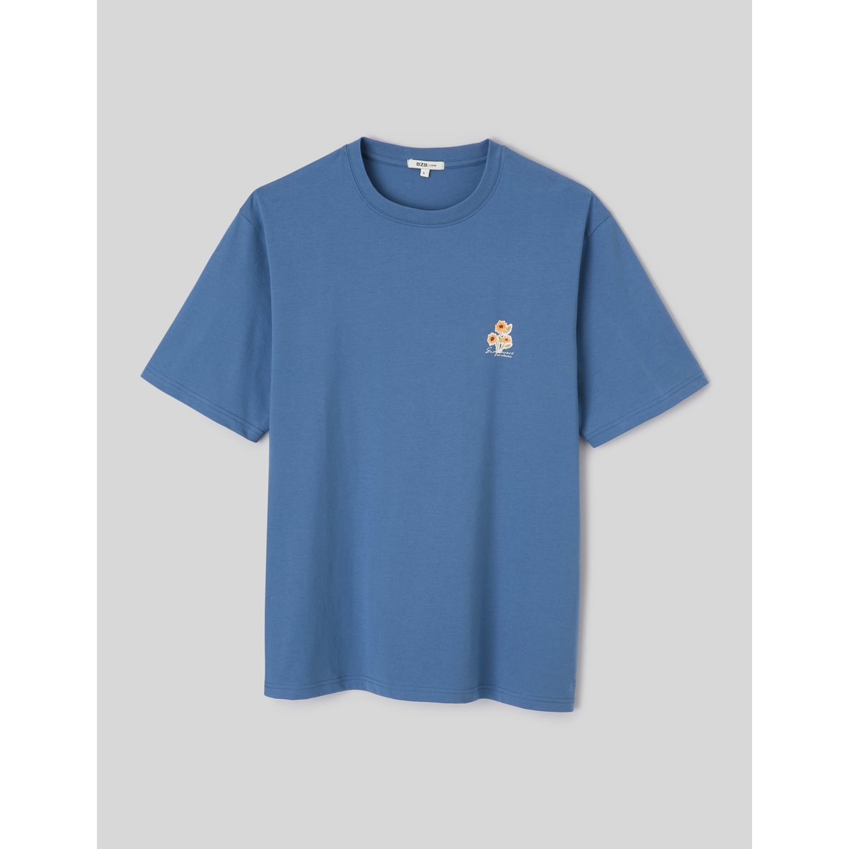 T-shirt imprimé bleu, BZB