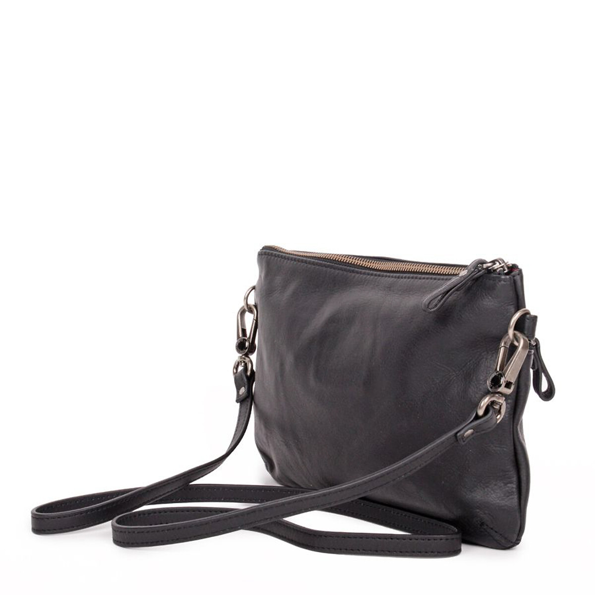 Sac à bandoulière en cuir VICKY noir, NAT & NIN