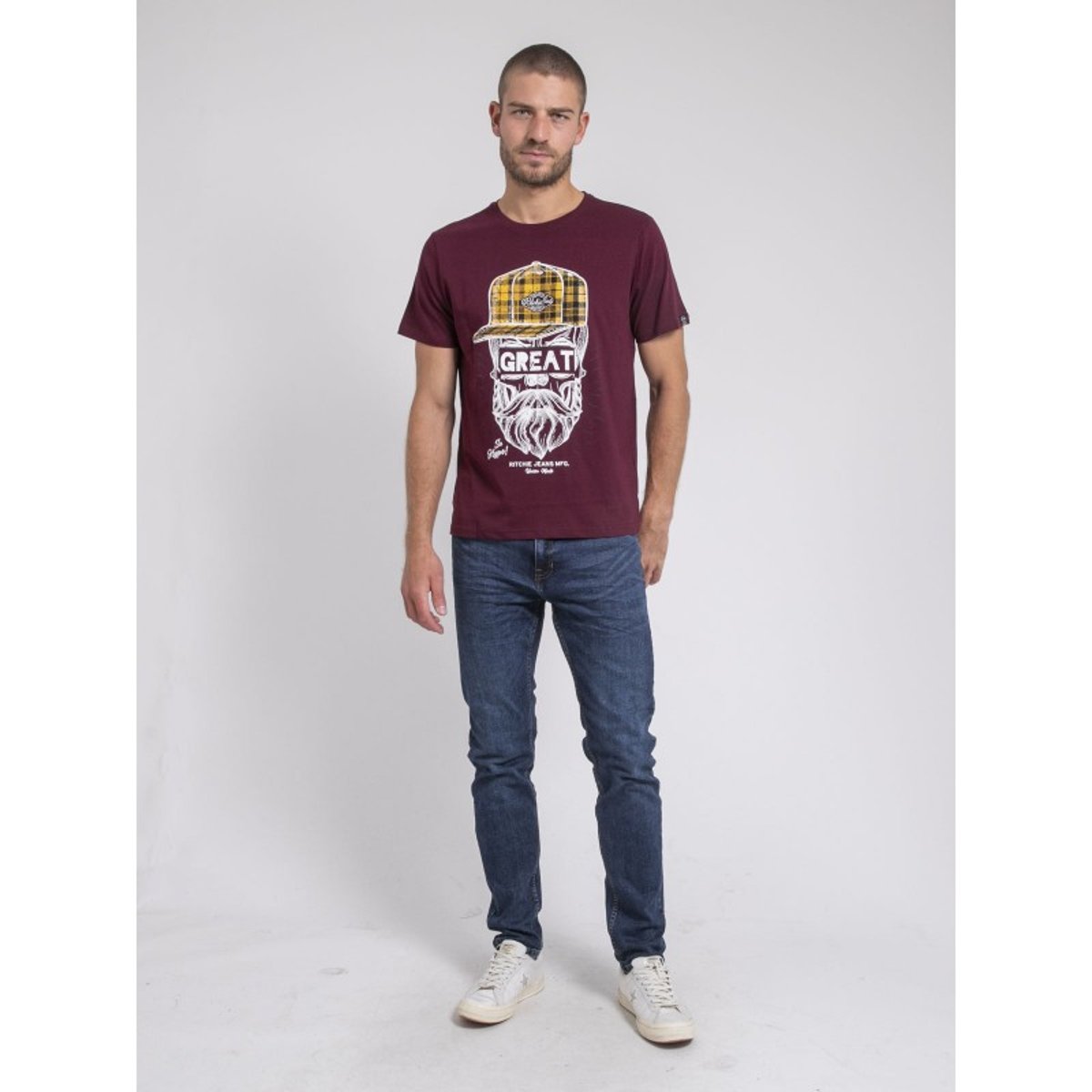 T-shirt Col Rond Pur Coton Jamyth violet, RITCHIE