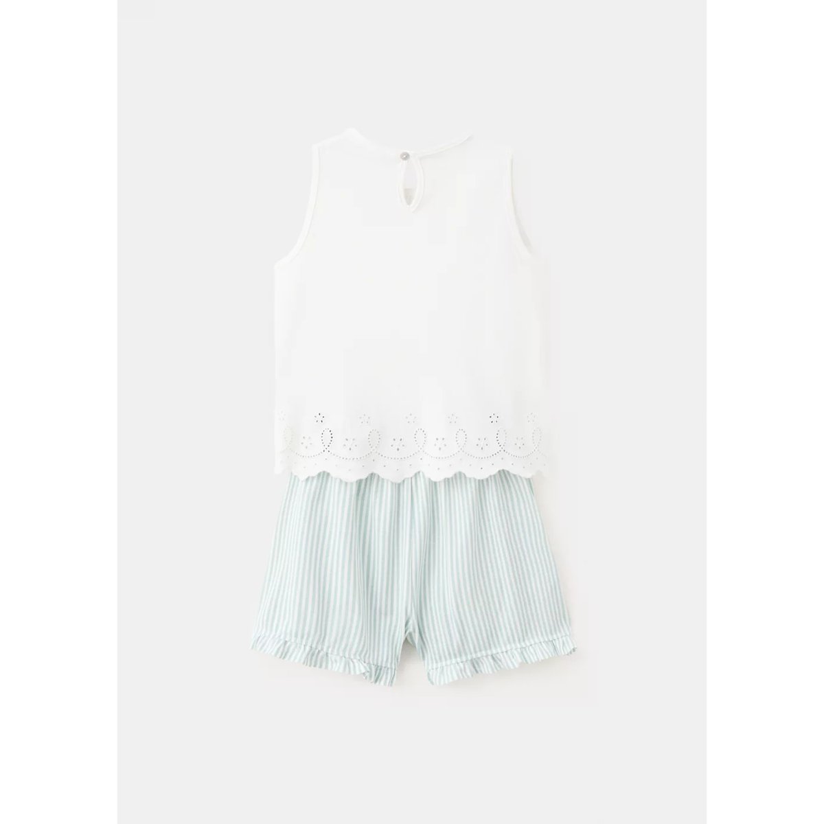 Pyjama complet court blanc cassé, MANGO BABY