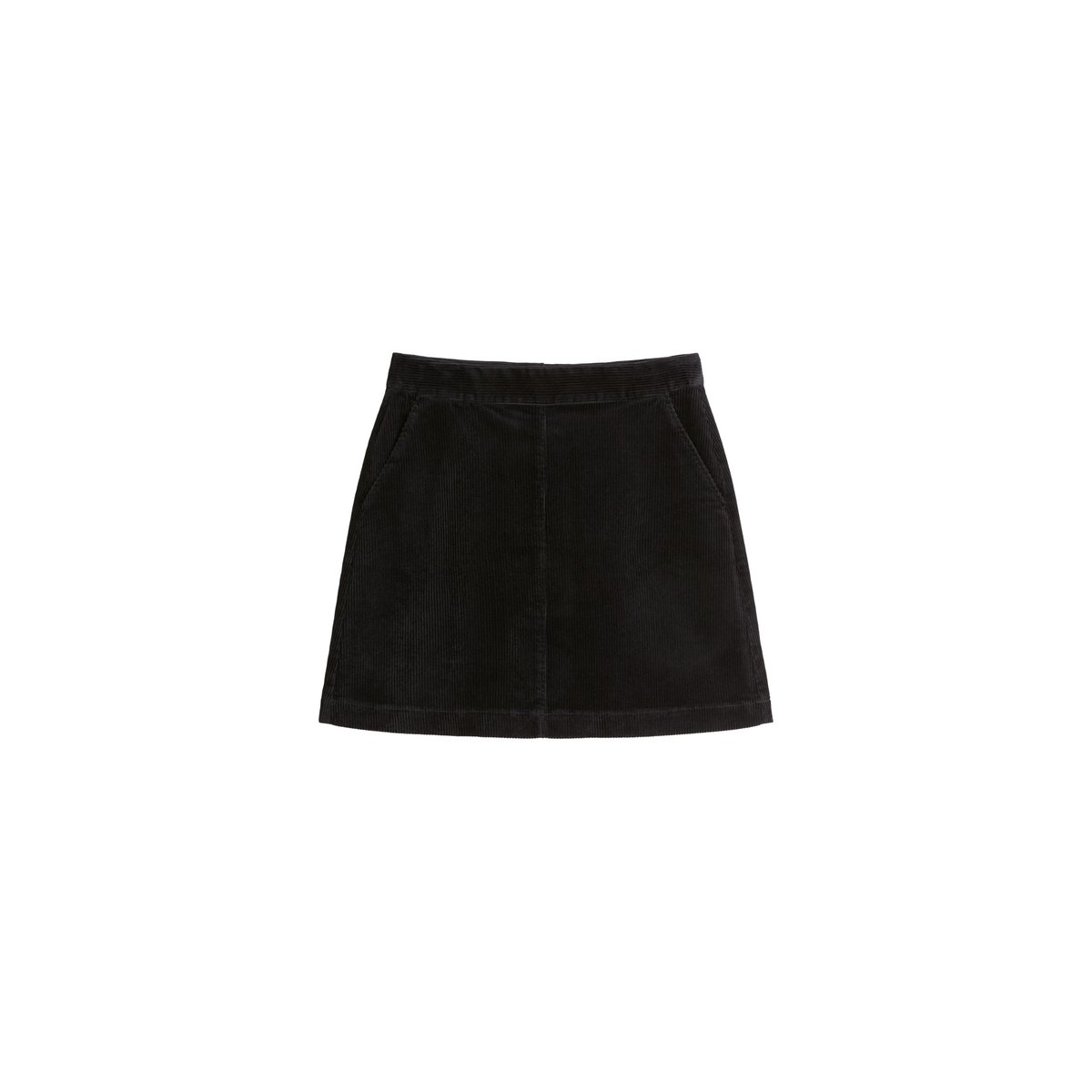 Cordrock A-Shape en coton stretch noir, MARC O’POLO DENIM