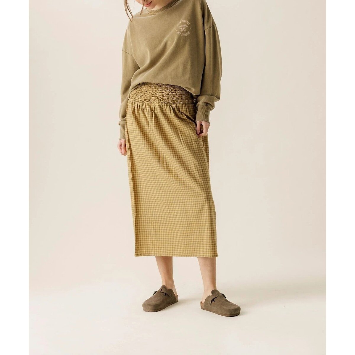 Sweat de corte amplo, RIYA caqui, APACHES COLLECTIONS
