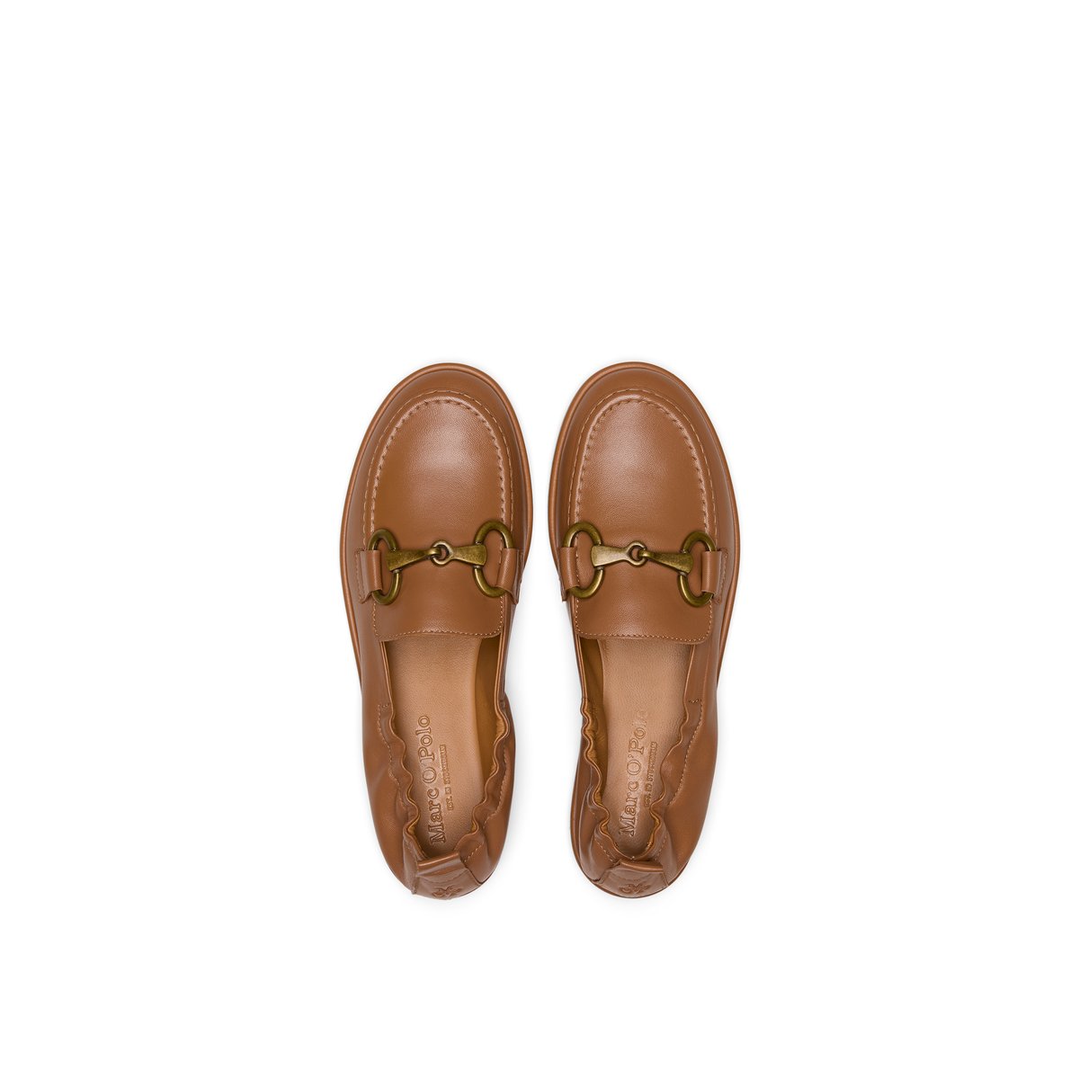 Loafer modèle Alva avec bord élastique au talon marron, MARC O'POLO