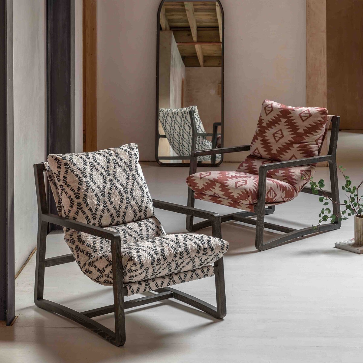 Beverly Ash Wood Lounge Chair beige/black, ÉDITÉ