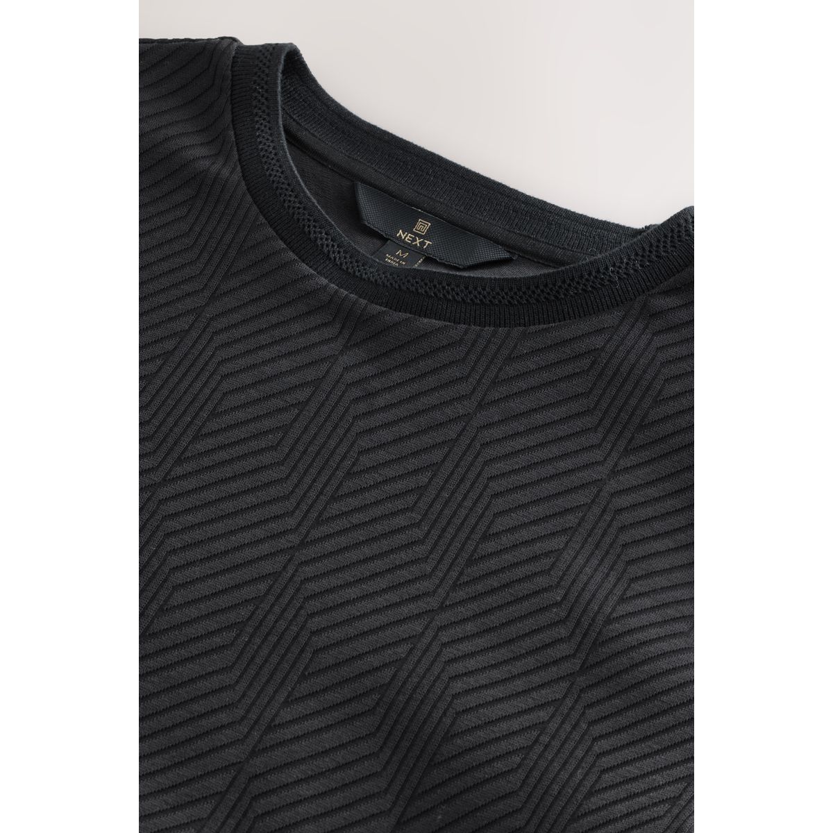 T-shirt élégant texturé noir, NEXT