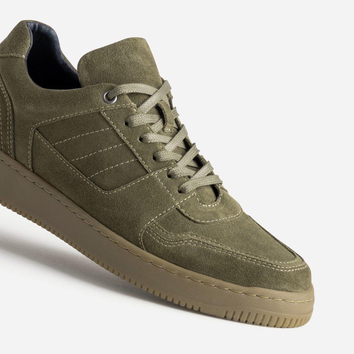 Basket en cuir PERVIE kaki, ERAM