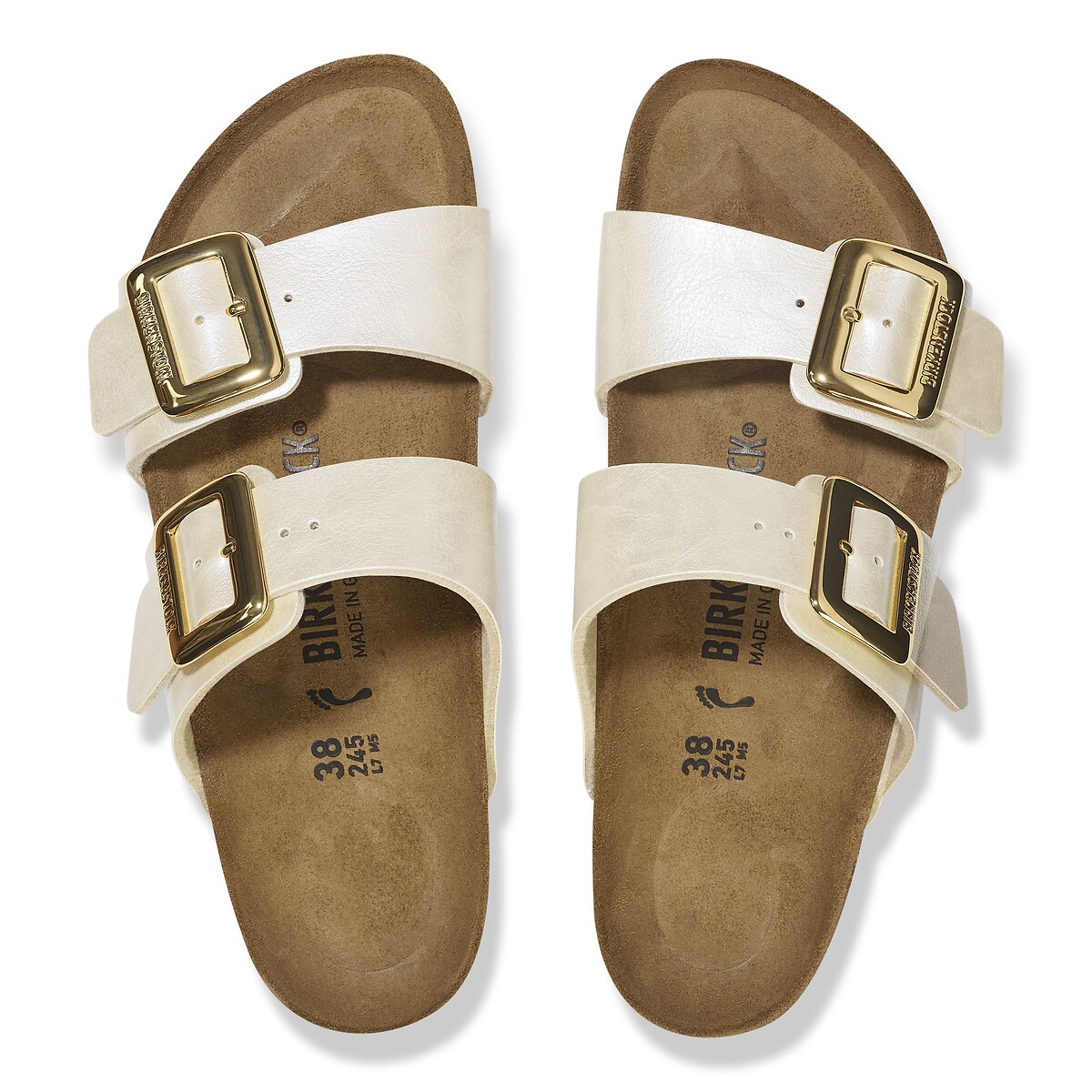 Sydney double strap mules pearly white, BIRKENSTOCK