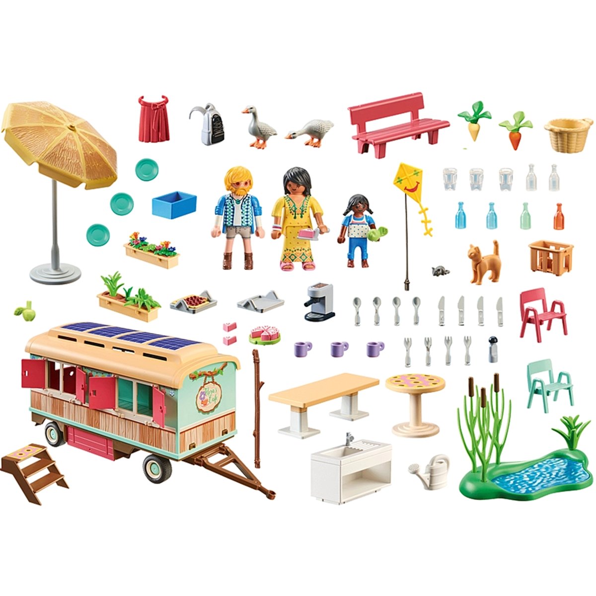 Roulotte café boutique multicolore, PLAYMOBIL