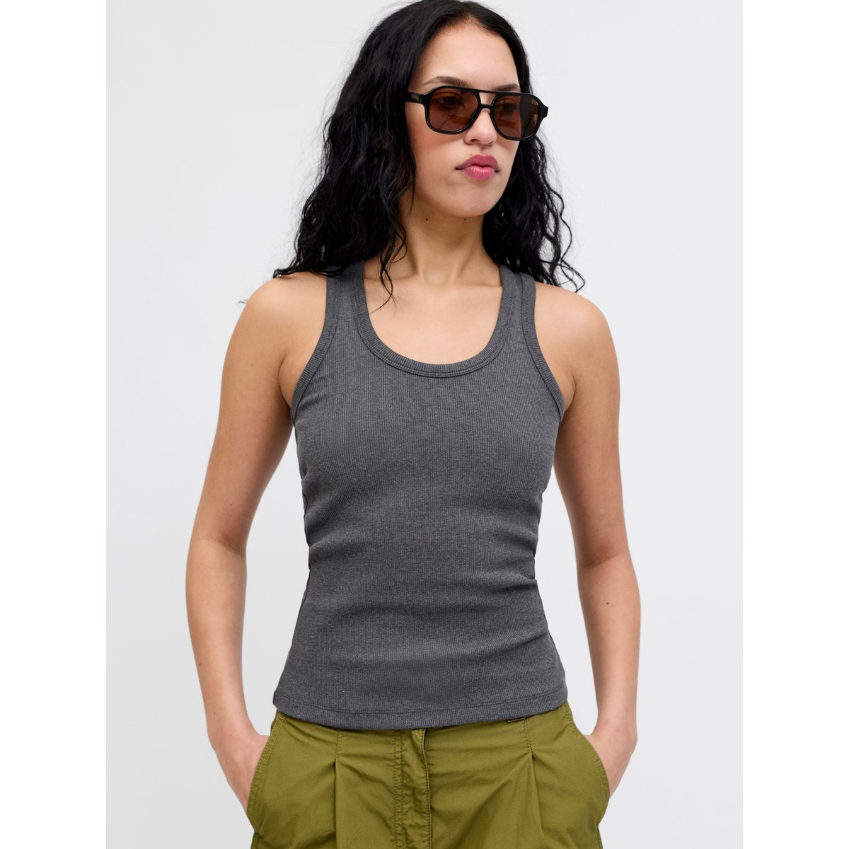 Top dark grey melange 1, JJXX