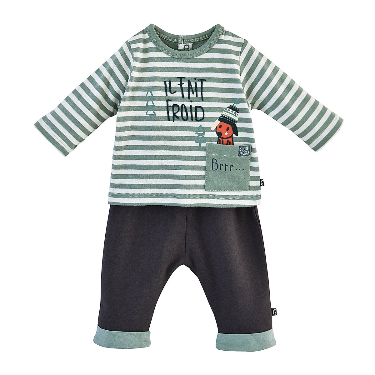 Tee shirt pantalon david blanc, SUCRE D'ORGE
