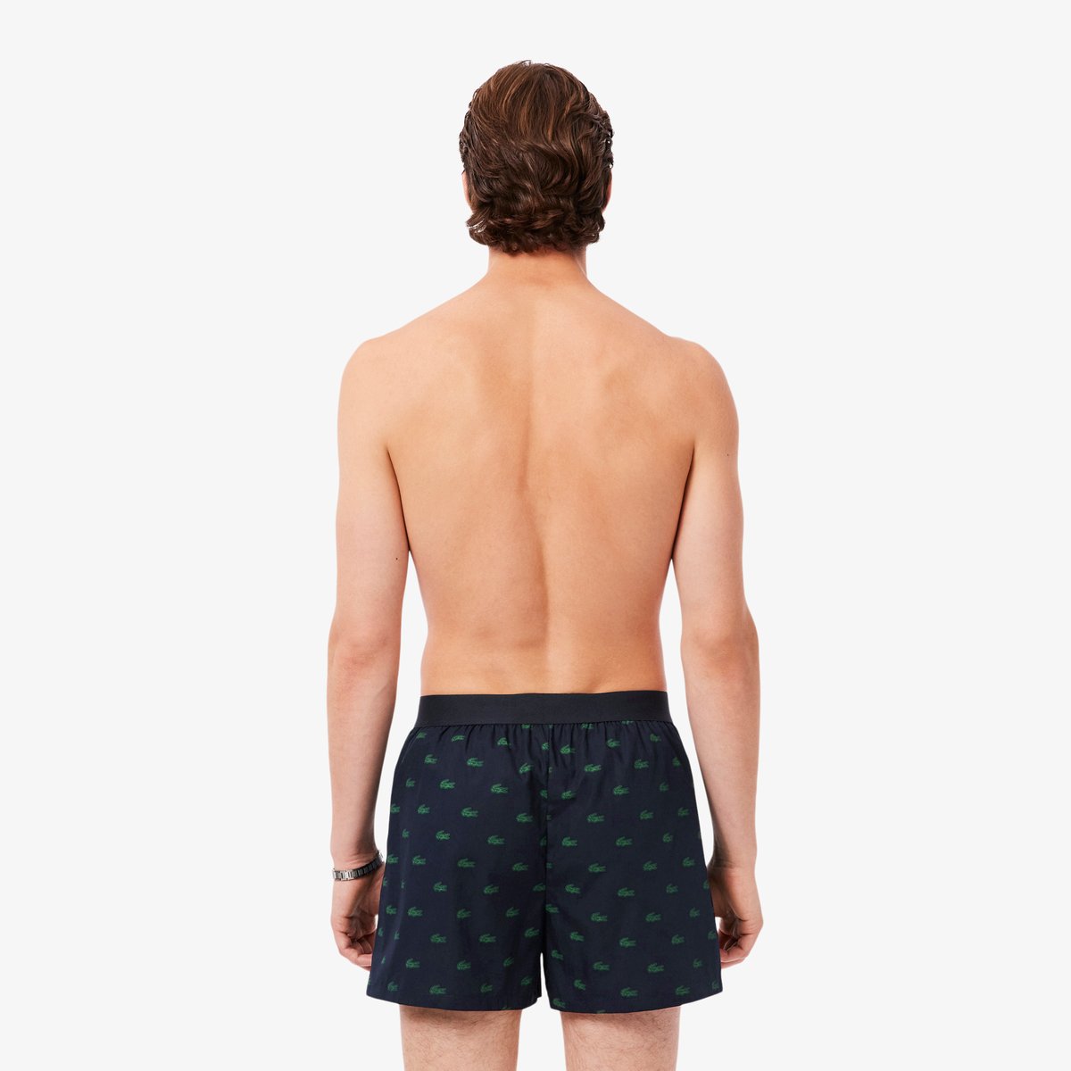 Lot de 3 caleçons popeline de coton bleu-9i6, LACOSTE