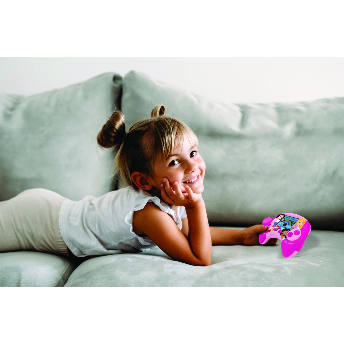 Power Console® Disney Princesse console de jeux éducative français-anglais rose, LEXIBOOK