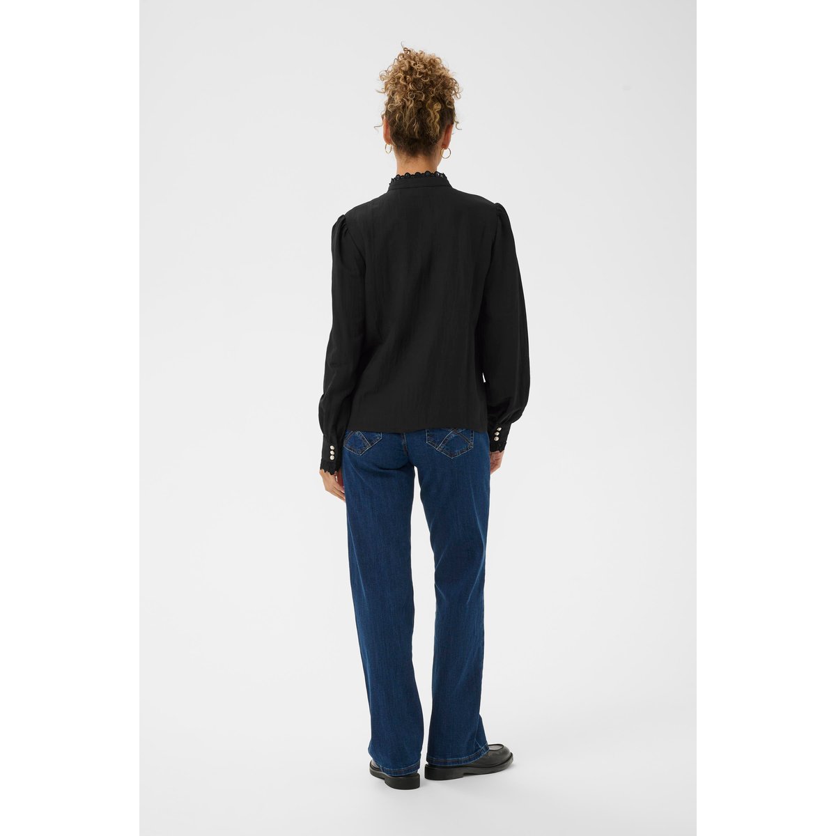 Chemise à manches longues noir pitch black, CREAM