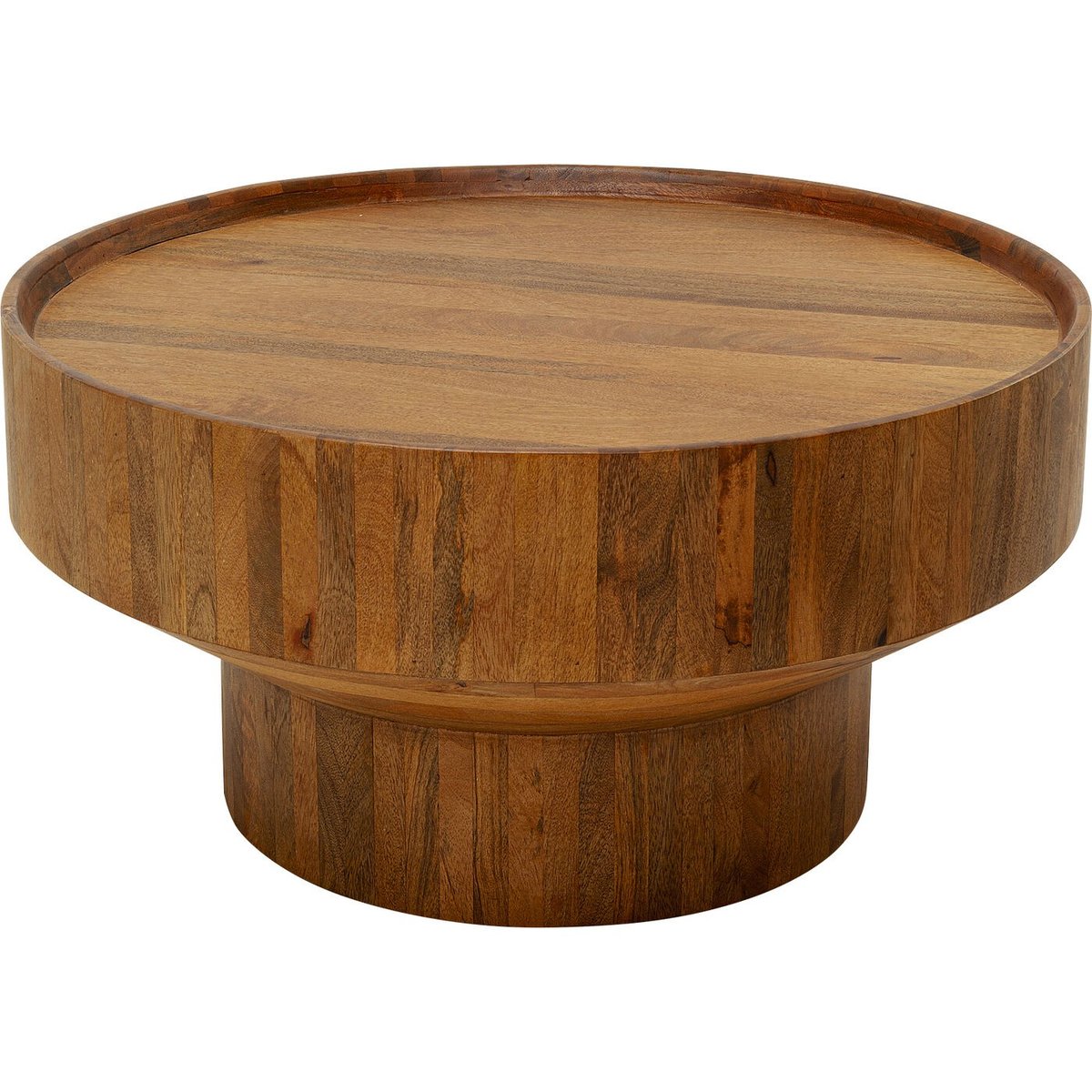 Table basse ronde en manguier, TESSA bois, KARE DESIGN