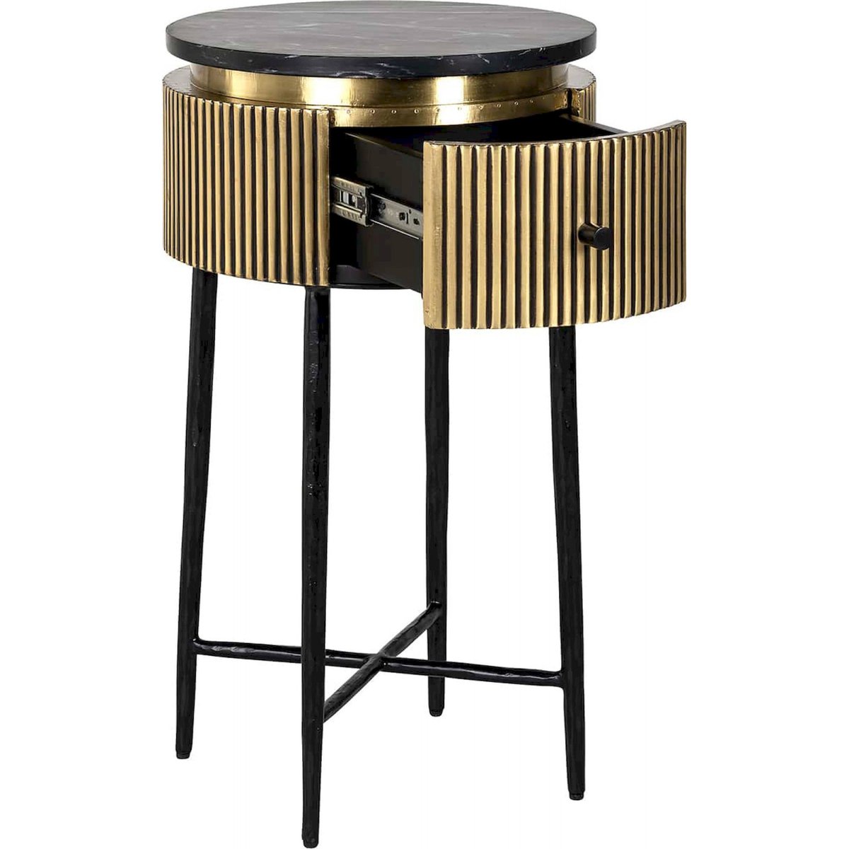 Table d'appoint en fer, IRONVILLE doré chic et moderne, RECOLLECTION