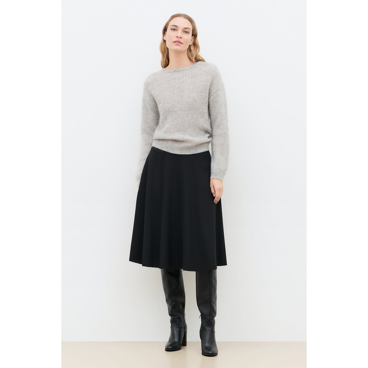 Pull large col rond MPERNEL gris, CAROLL