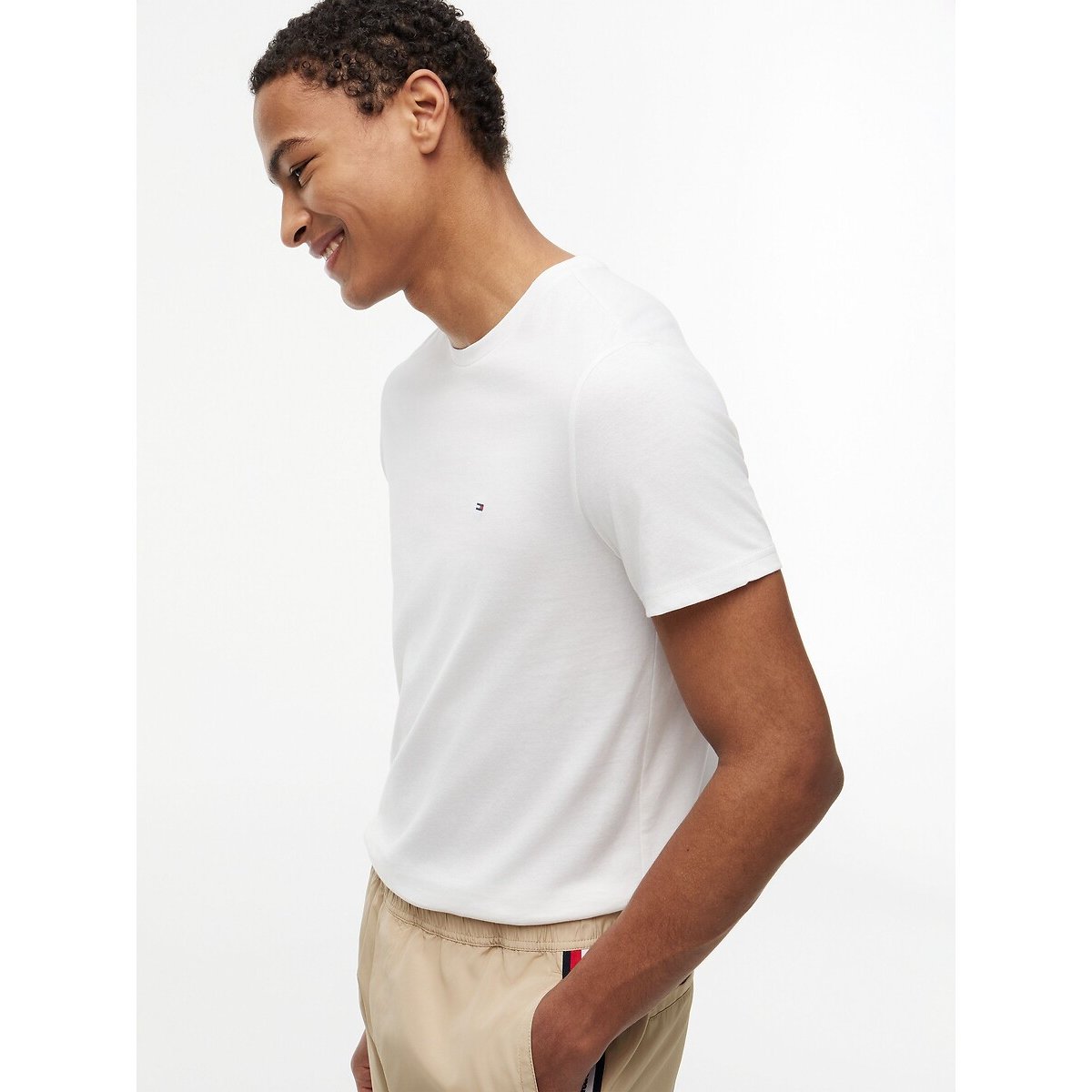 Lote de 3 T-shirts de mangas curtas preto + marinho + branco, TOMMY JEANS