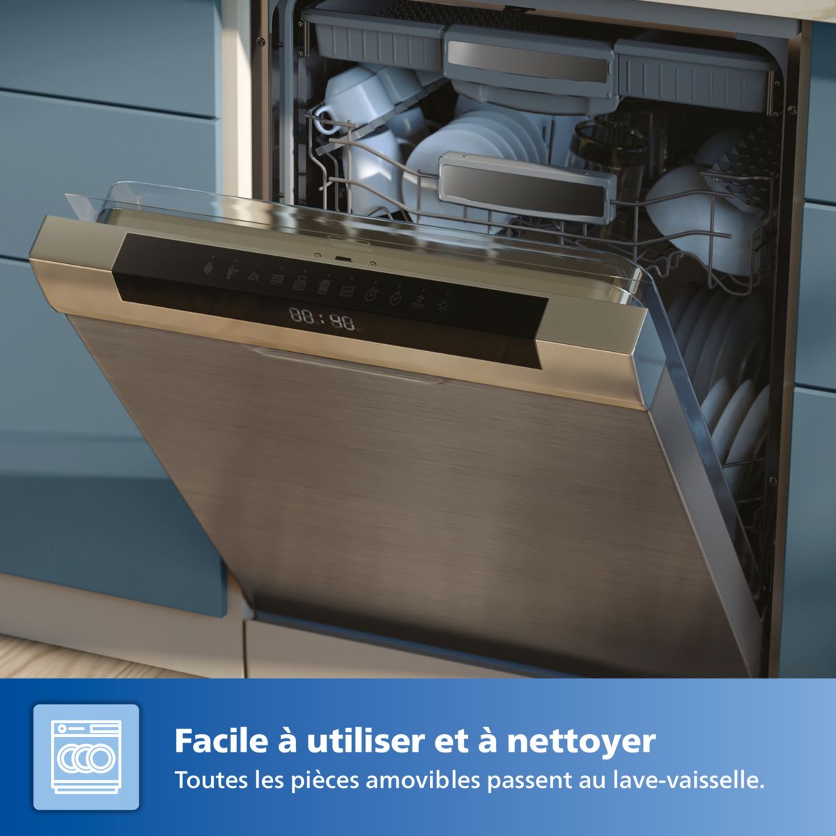 Airfryer NA332/00 Friteuse sans huile avec fenêtre de cuisson Noir/Doré, Série 3000 6.2L couleur unique, PHILIPS