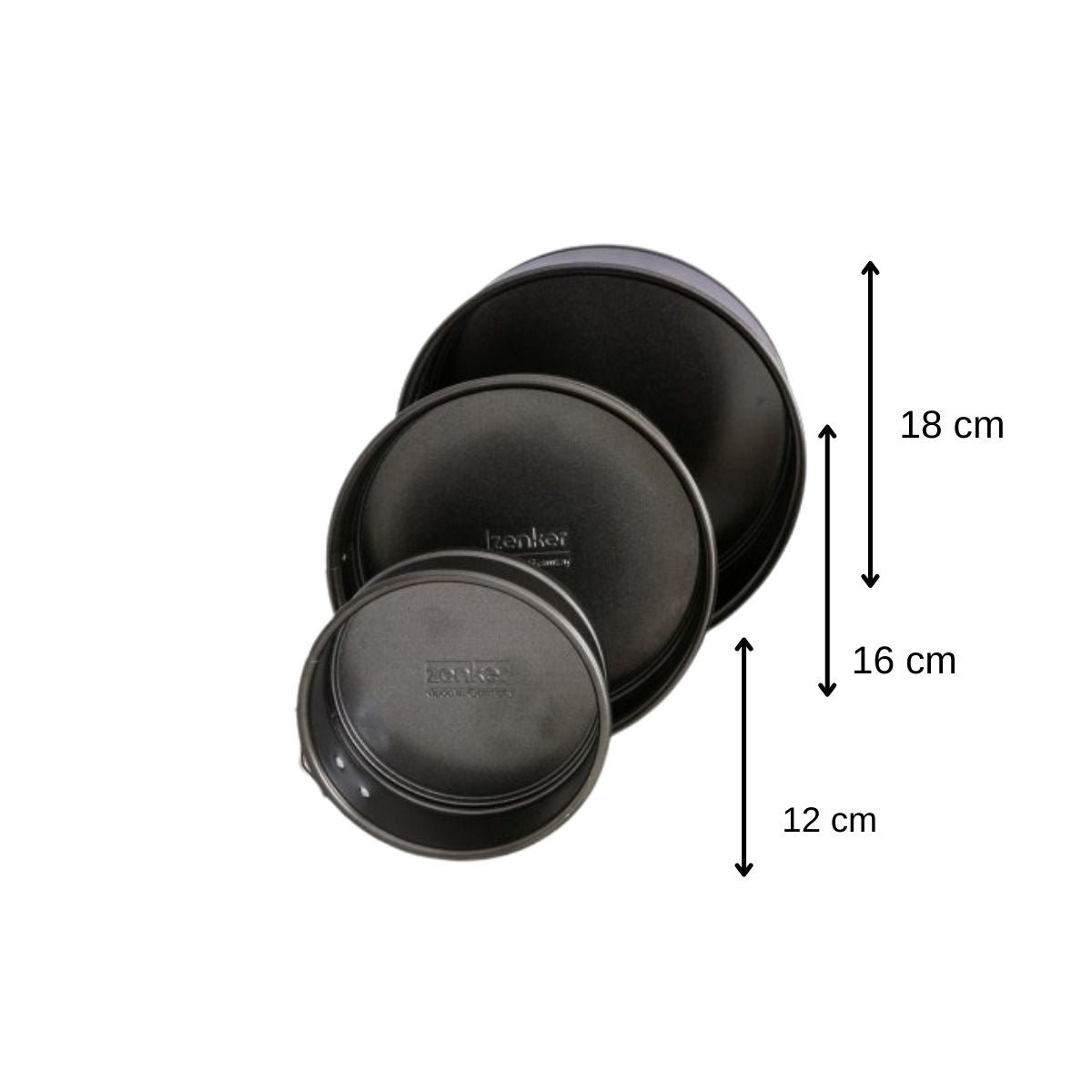 Set de 3 mini moules noir, ZENKER