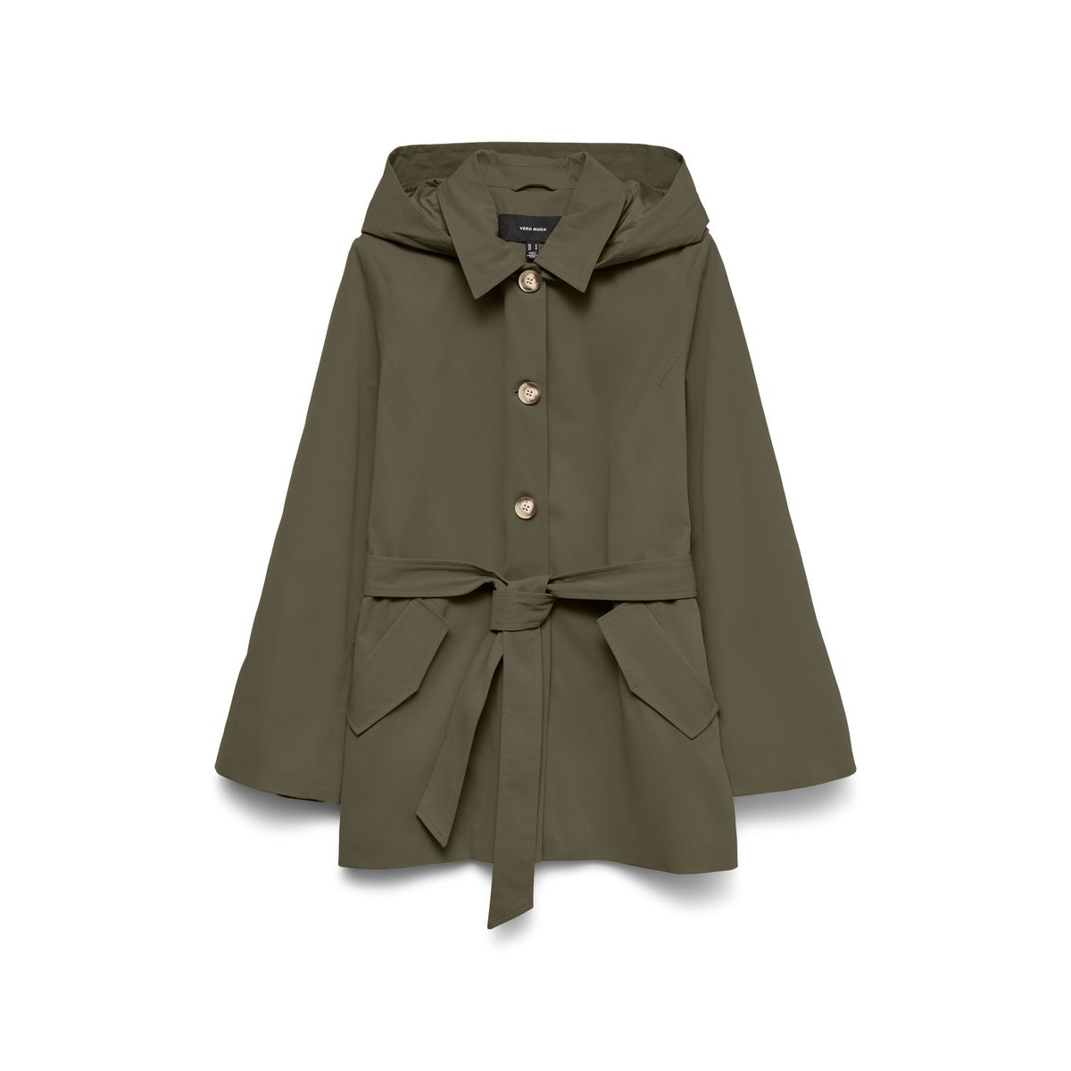 Manteau mi-long boutonné verte - kalamata 1, VERO MODA
