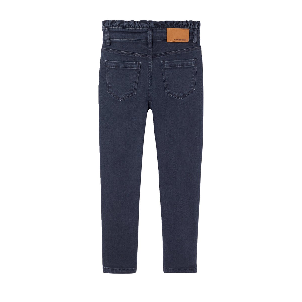 Pantalon slim morphologie fin encre, VERTBAUDET