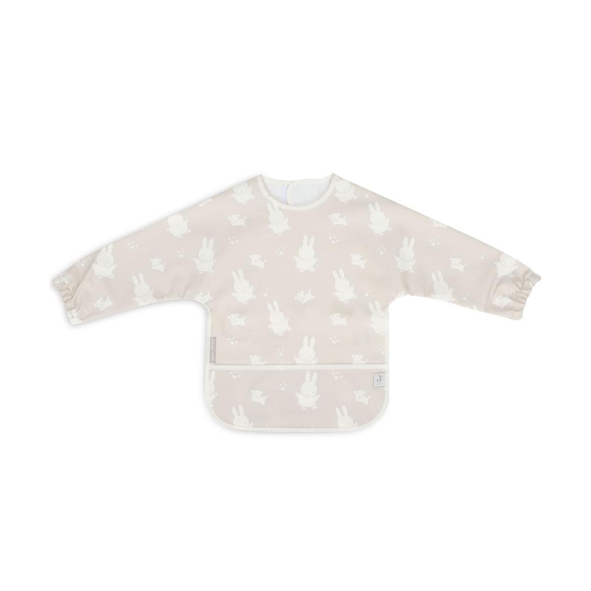 Bavoir à manches imperméable beige, blanc, JOLLEIN