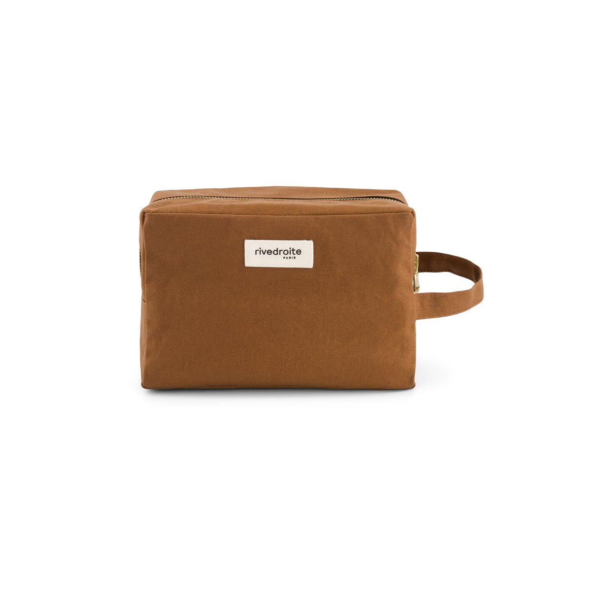 Trousse de toilette en toile cirée, TOURNELLES XL noisette, RIVEDROITE