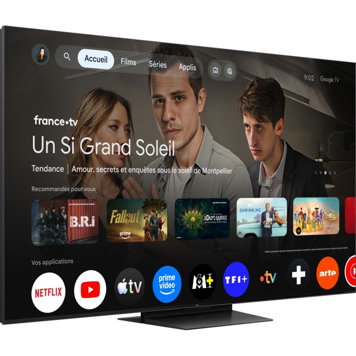 TV Mini LED 55C89L (2026) 55" (139 cm) couleur unique, TCL