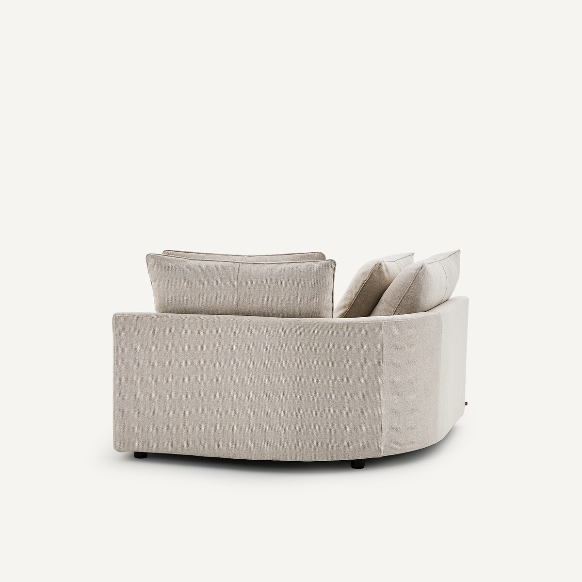 Canapé d'angle modulable en tweedé, TIBERIO ivoire, AM.PM
