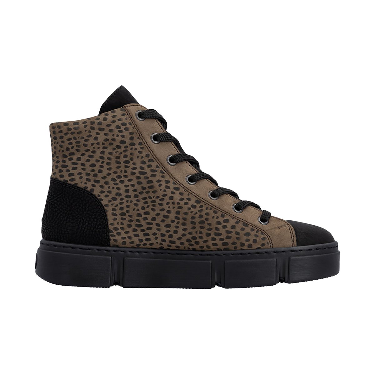 Basket Montante Cuir Malawi marron, RIEKER