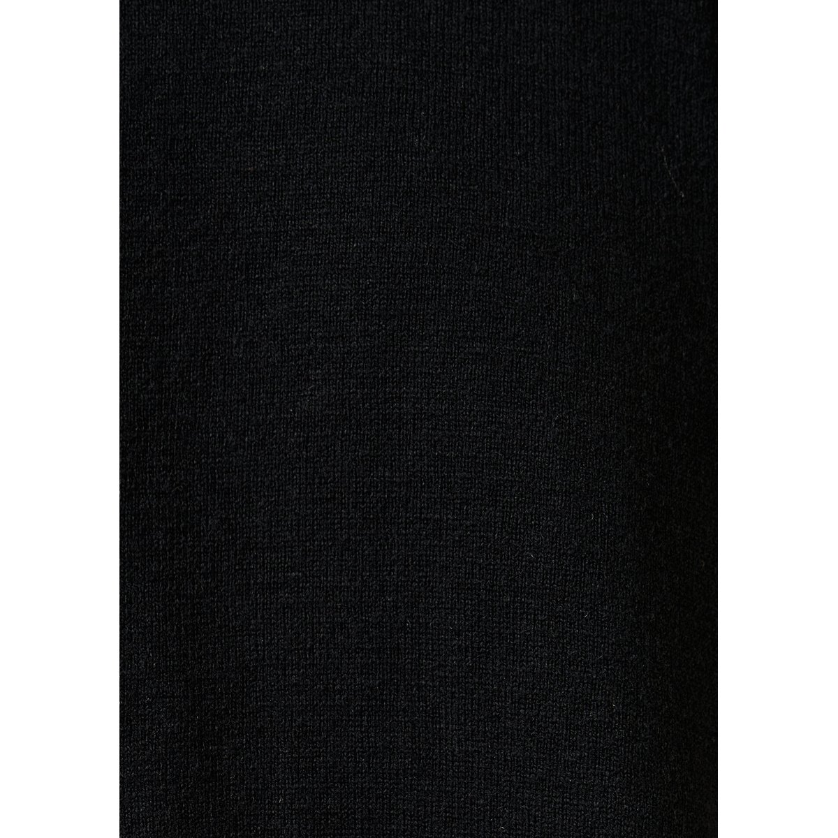 Pull manches longues en laine et coton noir, LA FEE MARABOUTEE
