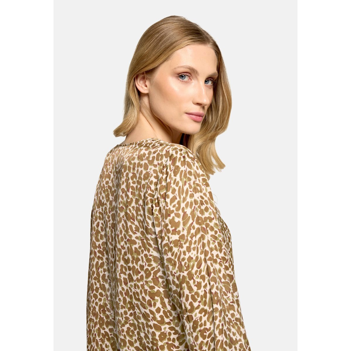 Tunique à imprimé léopard beige/kaki, BETTY BARCLAY