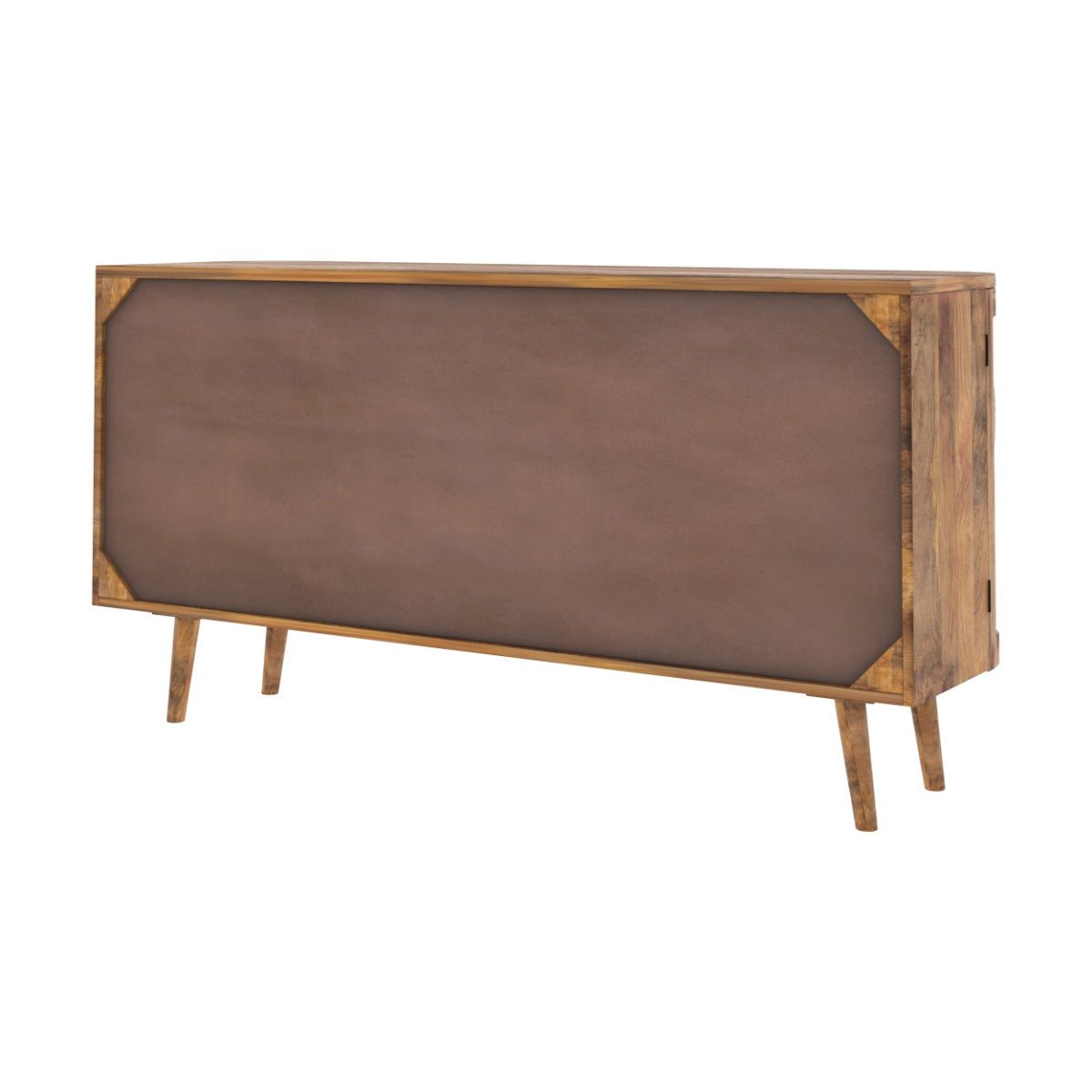 Buffet 2 portes et 3 tiroirs en cannage - WAVA marron clair, MAISON PAVANE