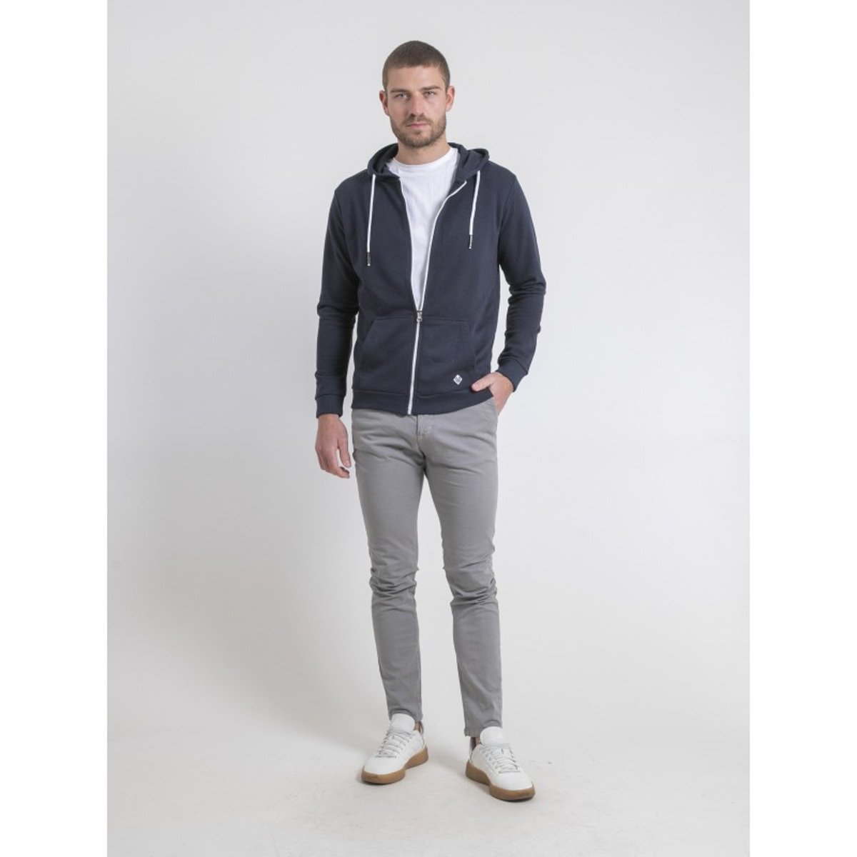 Sweat Zippé Capuche Wamsap bleu ciel, RITCHIE