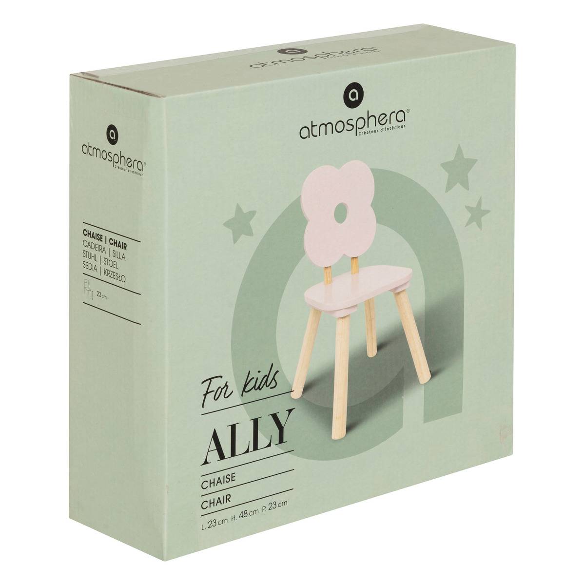 Chaise enfant DOUCEUR rose, ATMOSPHERA FOR KIDS