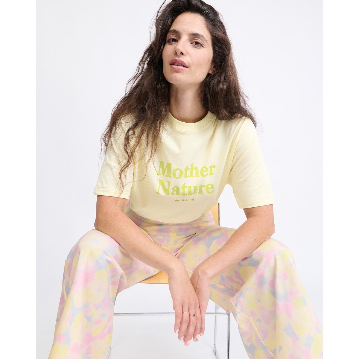 Pantalon en coton bio imprimé coloré multicolore, EMOI EMOI