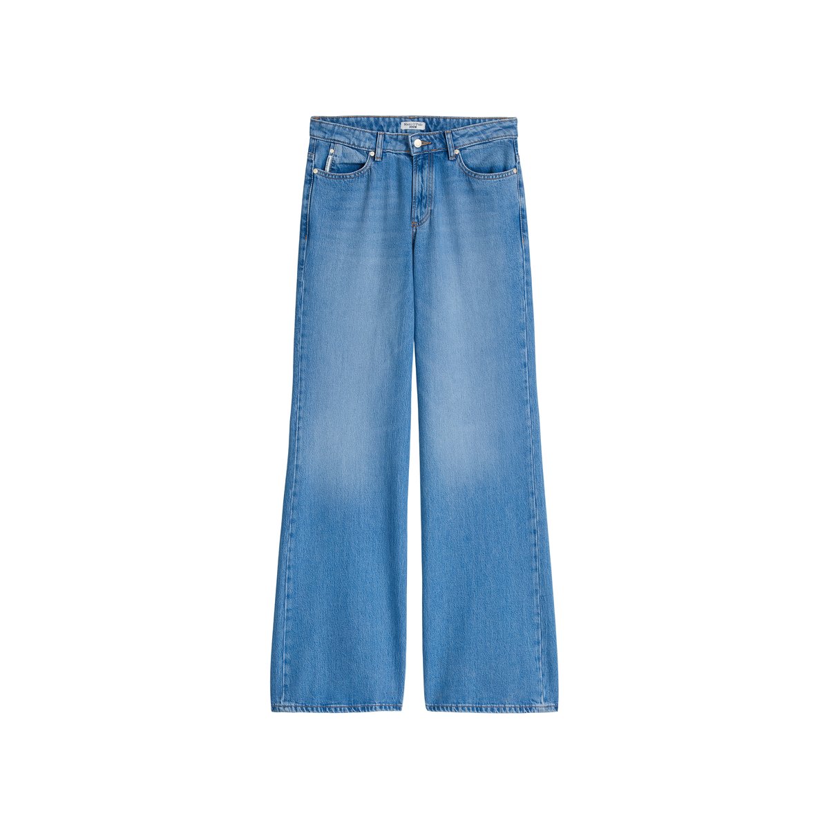 Jeans modèle Grethe loose flared en mélange de lyocell sans stretch bleu clair, MARC O’POLO DENIM