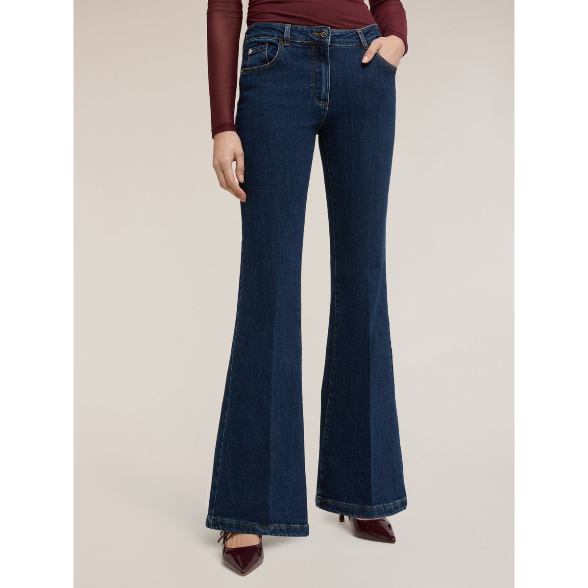 Jean flare push-up Elle bleu, MOTIVI