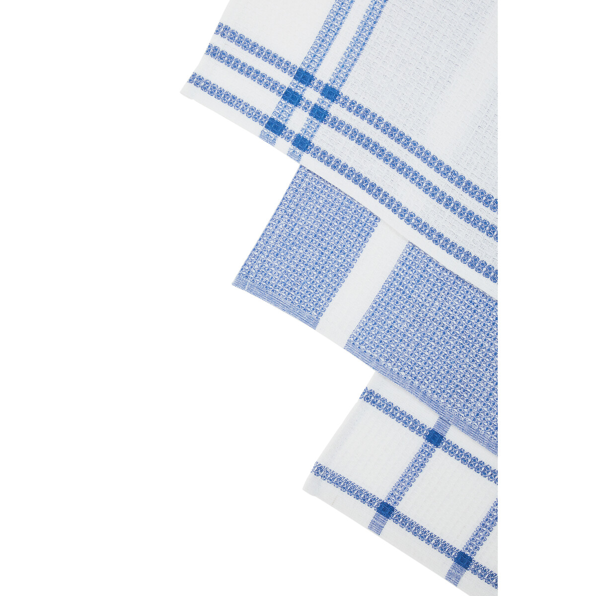 Set of 3 Cotton Waffle Tea Towels blue, SO'HOME