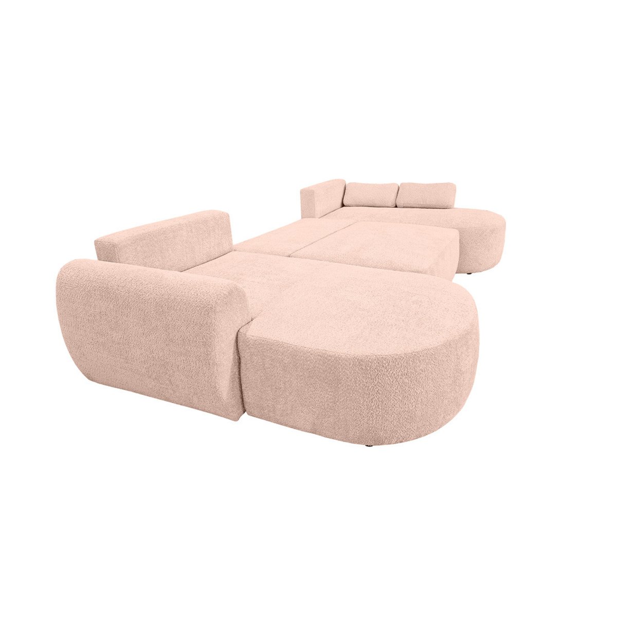Canapé Panoramique Convertible 7 places - MAHINA rose, BEST MOBILIER