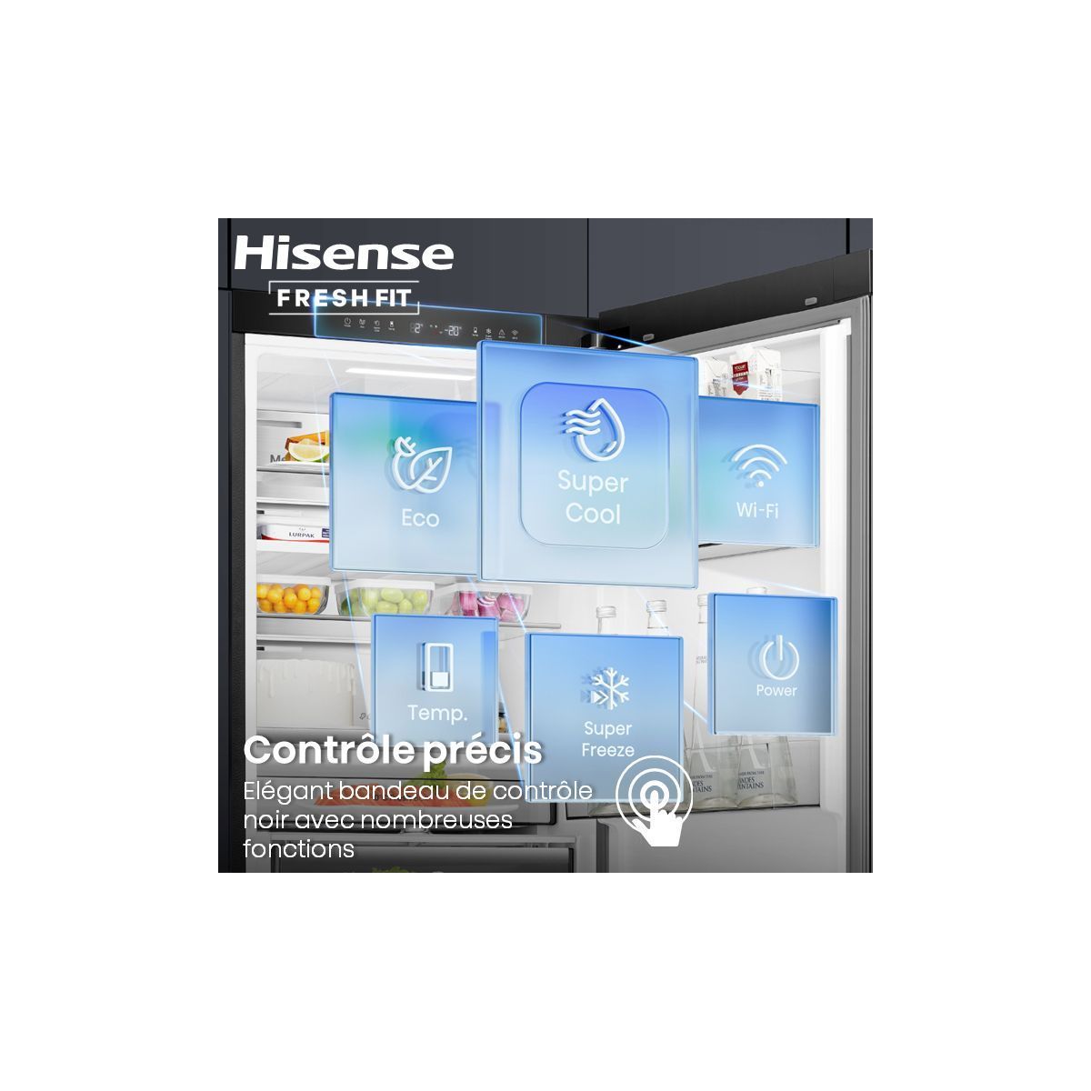 Réfrigérateur combiné RB5K330GSFC freshfit couleur unique, HISENSE