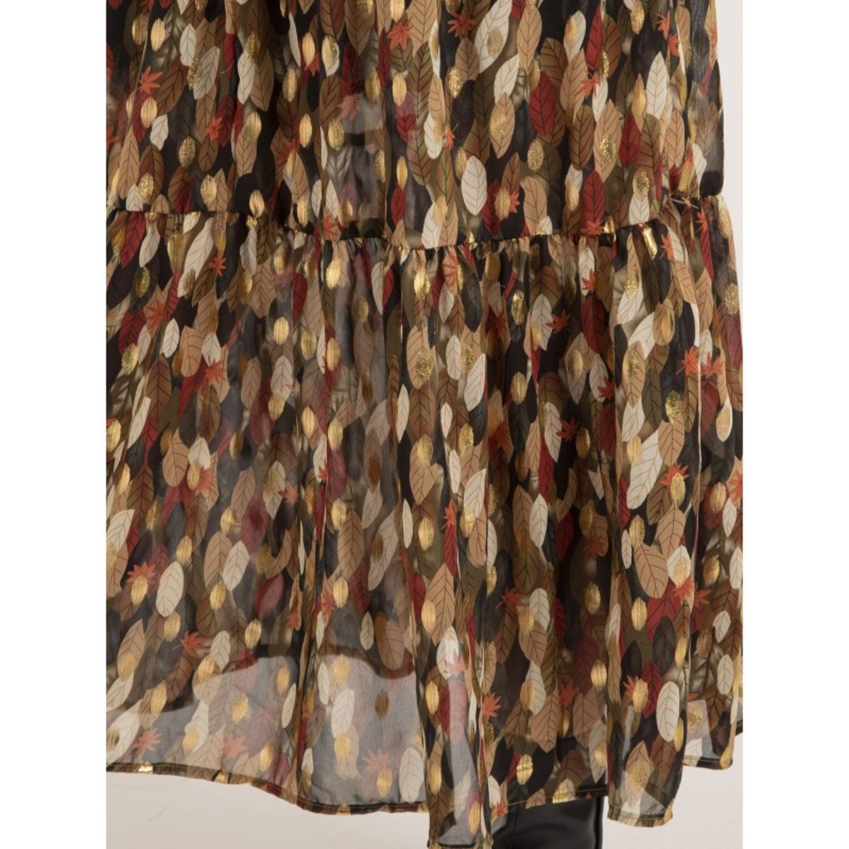 Robe Longue Motifs Idetta kaki, DONA LISA